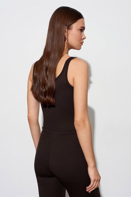 Ärmlös Slim Fit Jersey Blus - Image 2