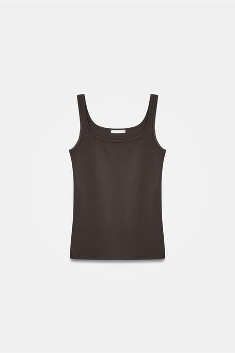 Ärmlös Slim Fit Jersey Blus - Image 5