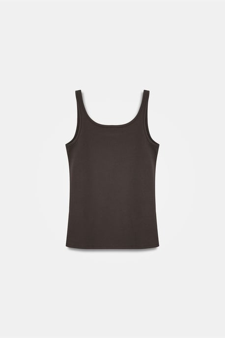 Ärmlös Slim Fit Jersey Blus - Image 6