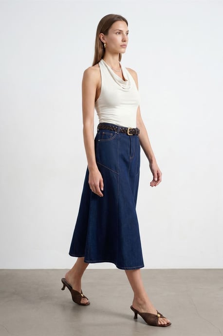Mouwloze Col Trui Met Strikblouse - Image 3