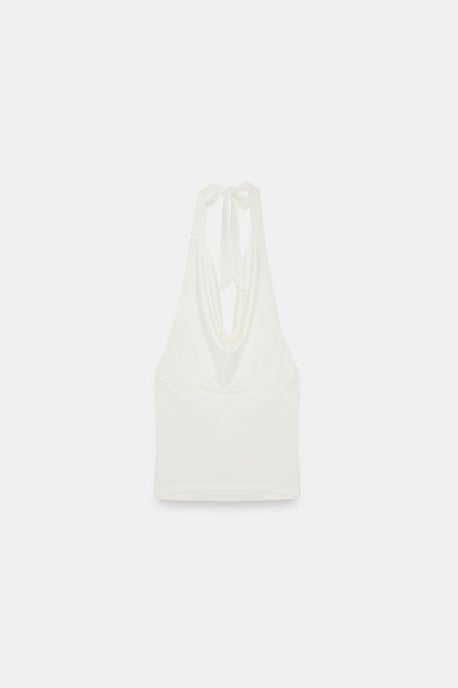 Mouwloze Col Trui Met Strikblouse - Image 6