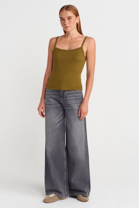 Texturerad Bomull Modal Cami Blus - Image 3