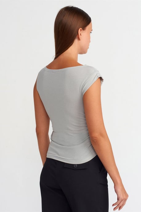 Mouwloze Boot-Hals Slim-fit Blouse - Image 2