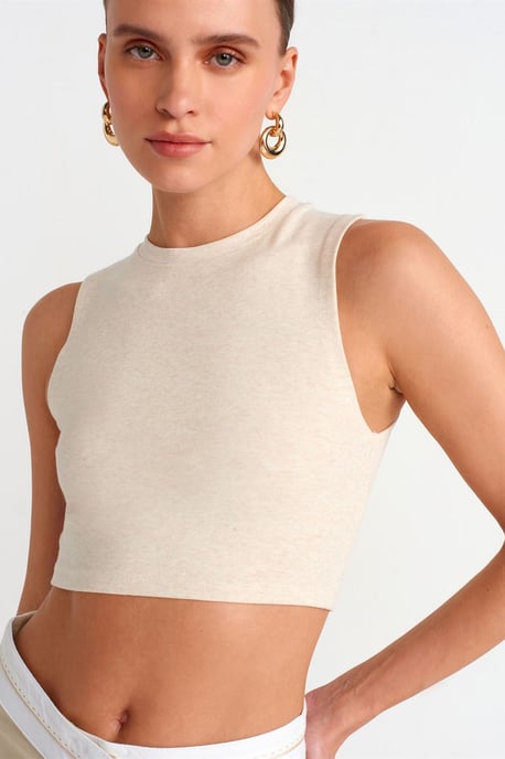 Randig Bomull Cropped Top - Image 3