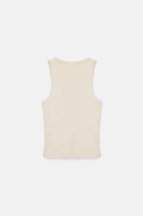Geborduurde Mouwloze Slim-Fit Jersey Blouse - Image 6