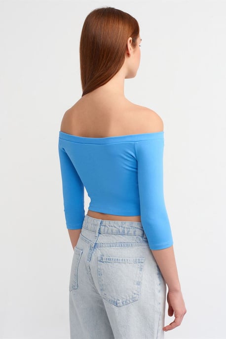 Women’s Off-shoulder Crop Blouse - Image 2