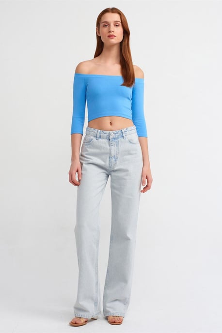 Women’s Off-shoulder Crop Blouse - Image 4