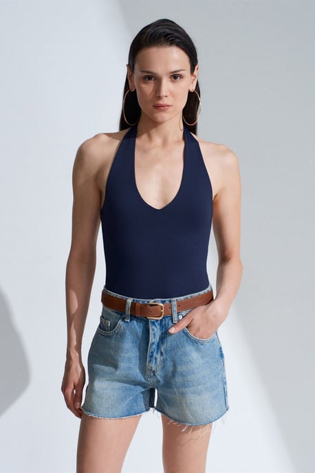 Halter-neck cut-out bodysuit - Image 2