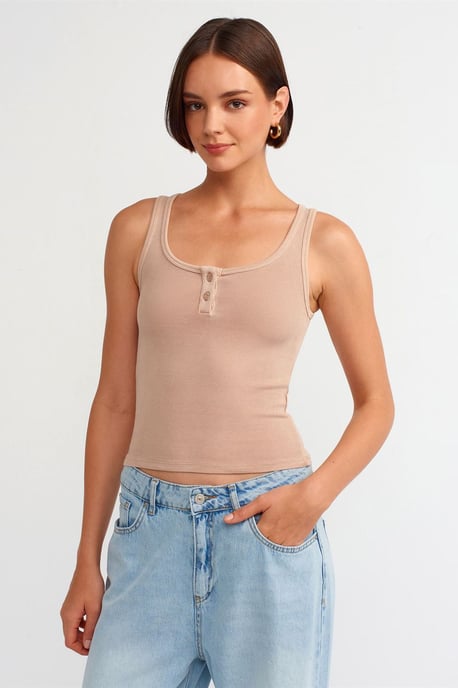 Ärmlös Slim-fit Jersey Blus - Image 2