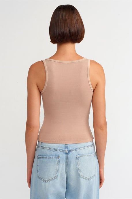 Ärmlös Slim-fit Jersey Blus - Image 3