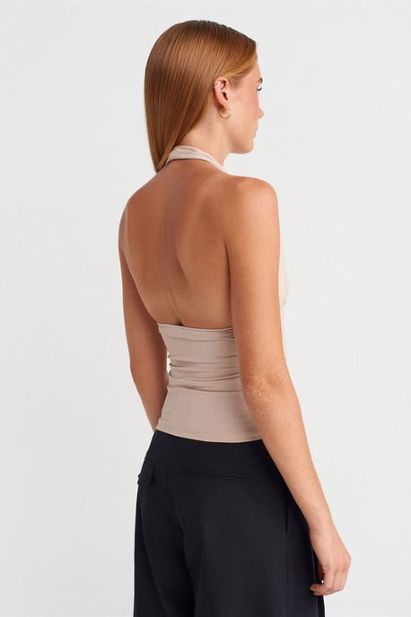 Slim-fit Halterneck Blouse - Image 2