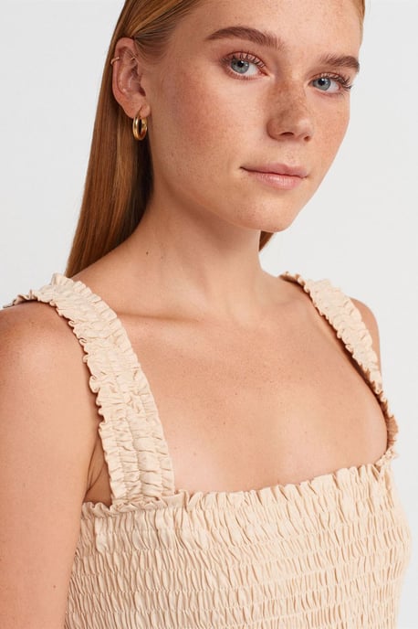 Square-Neck Frilly Sleeveless Blouse - Image 3