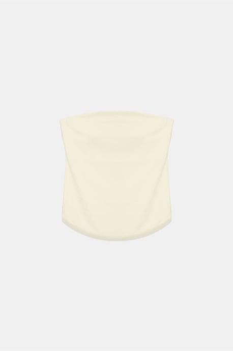 Dames Strapless Crop Bandeau Top - Image 5