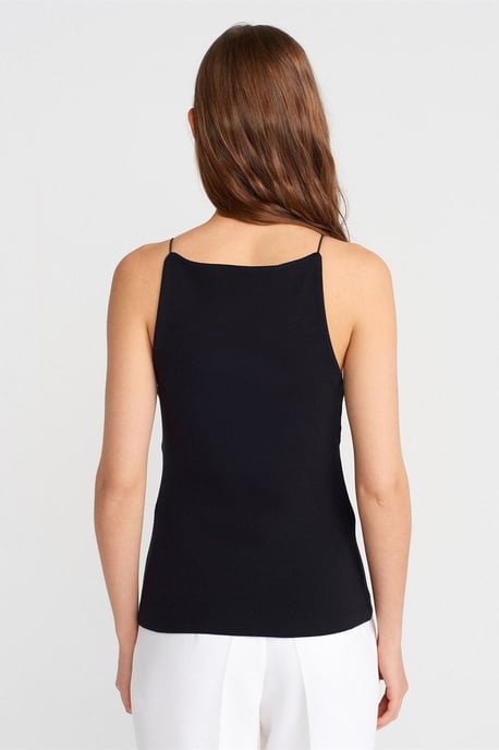Slim-Fit Halterhals Jersey Blouse - Image 2