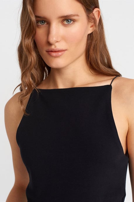 Slim-Fit Halterhals Jersey Blouse - Image 4