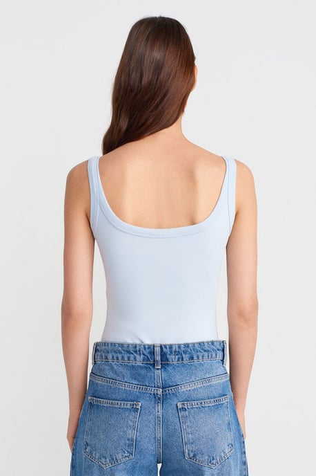 Mouwloos Geribbeld Katoenmix Bodysuit - Image 3