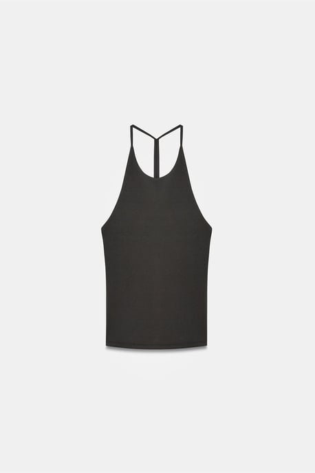Slim Fit Halterhals Tricot Blouse - Image 5