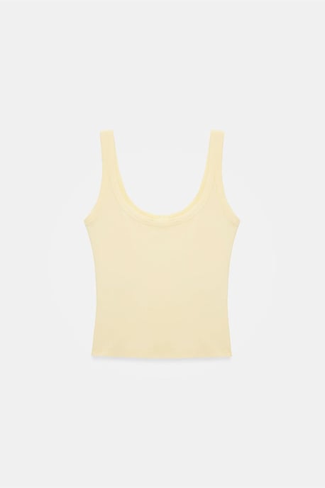 Ribbed Crop Cami Blouse - Image 2