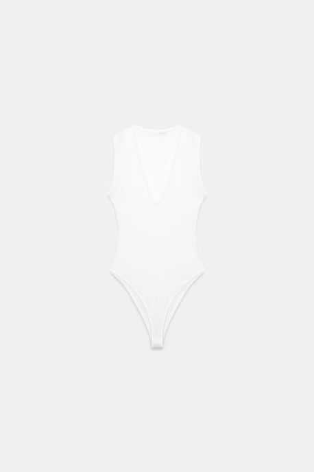 Mouwloze Slank-Fit U-Hals Bodysuit - Image 5