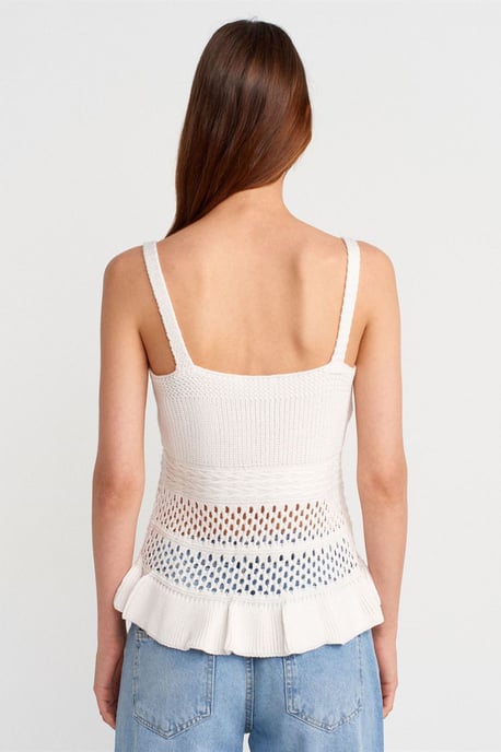 Fitted Ribbed Knit Cami Blouse - Image 2