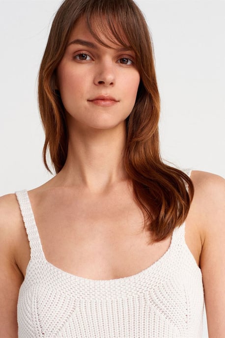 Fitted Ribbed Knit Cami Blouse - Image 3
