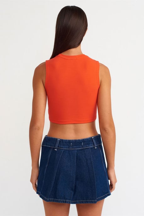 Ärmlös Crop Top i Bomull Jersey - Image 2