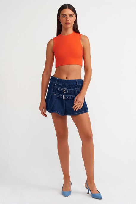 Ärmlös Crop Top i Bomull Jersey - Image 3