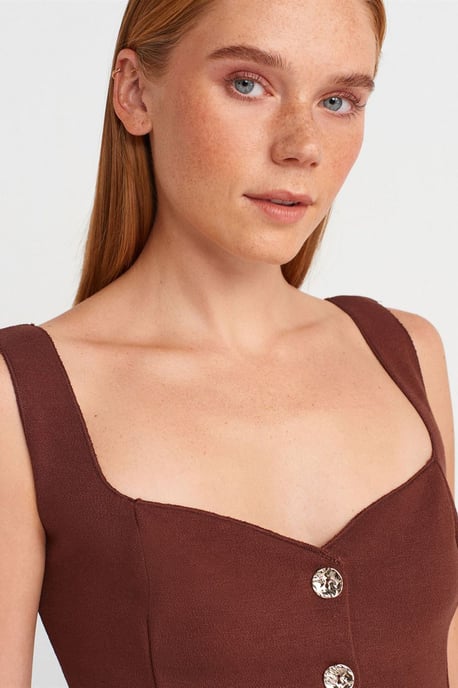 Aansluitende Mouwloze Peplum Blouse - Image 3