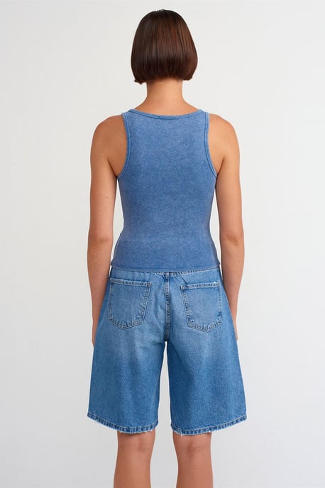 Sleeveless Slim-fit Jersey Blouse - Image 2