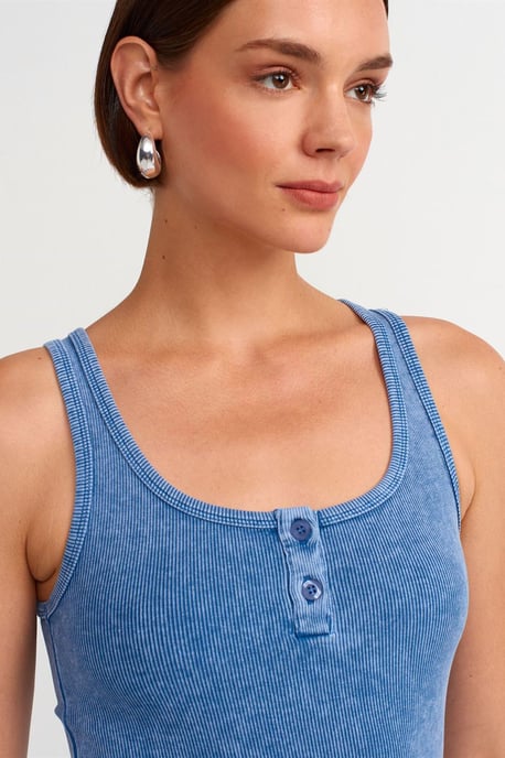 Sleeveless Slim-fit Jersey Blouse - Image 4