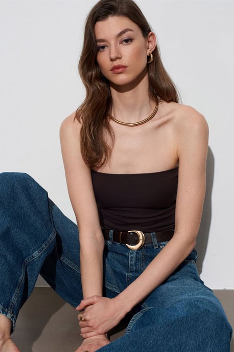 Mouwloze Slim-Fit Jersey Blouse - Image 3