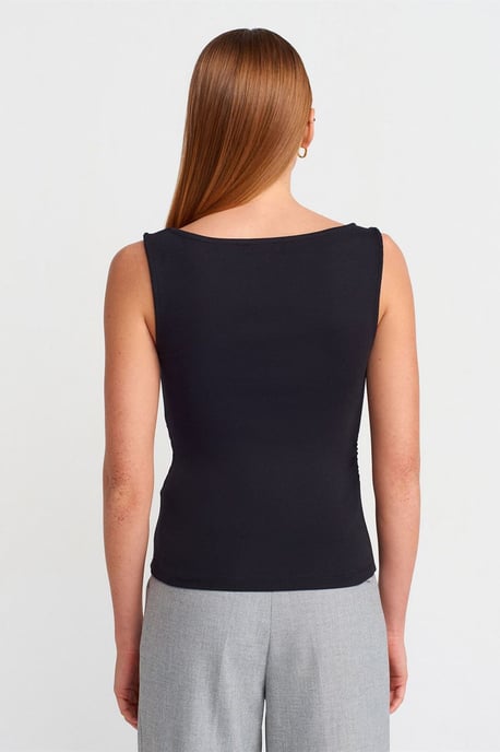 Mouwloze Boothals Jersey Blouse - Image 2