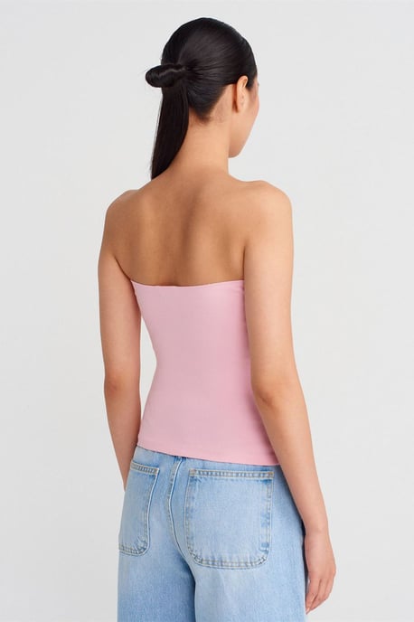 Strapless Slim-fit Jersey Blouse - Image 2
