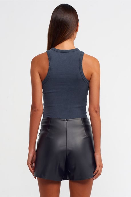 Mouwloze Geribde Trui Blouse - Image 2