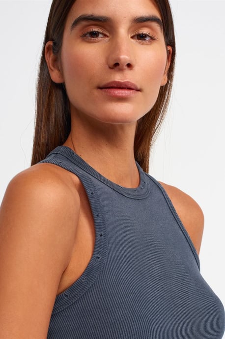 Mouwloze Geribde Trui Blouse - Image 4