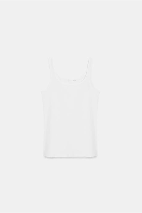 Ärmlös slim fit jerseyblus - Image 5