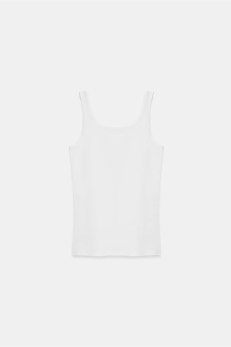 Ärmlös slim fit jerseyblus - Image 6