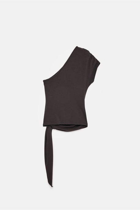 Slim Fit Off-Shoulder Jersey Blouse met Strikdetail - Image 6