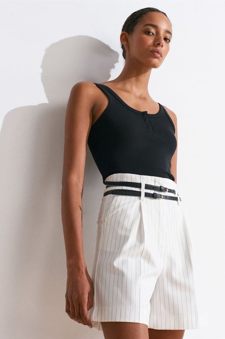 Ribbed Crop Cami Blouse - Image 3