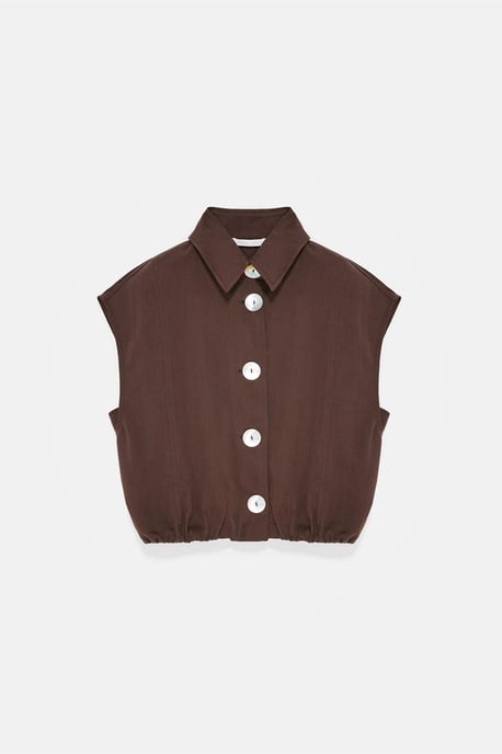 Mouwloze Tencel Crepe Blouse - Image 5