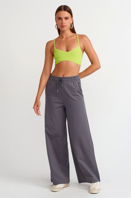 Geribbelde V-hals Cropped Bralet Top - Image 3