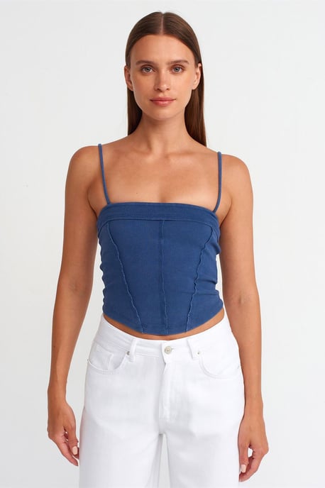 Ribbed Square-Neck Crop Top - Image 4