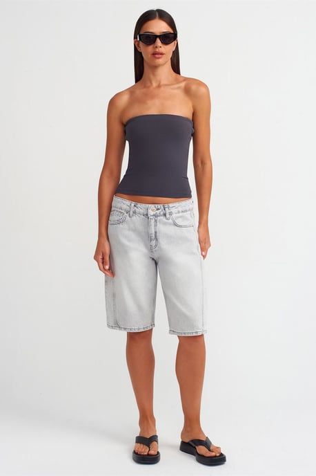 Strapless Bodycon Bandeau Blouse - Image 3