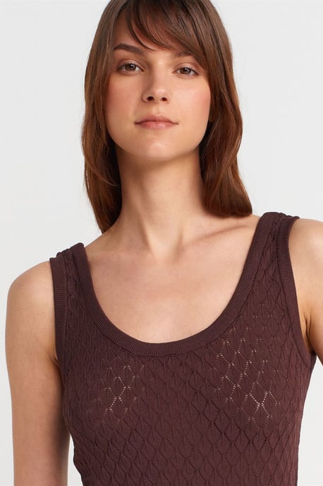 Getextureerde Geribbelde Mouwloze Blouse - Image 3