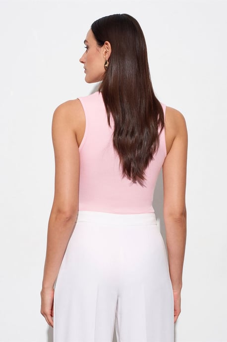 Mouwloze Slim-Fit U-Hals Bodysuit - Image 2