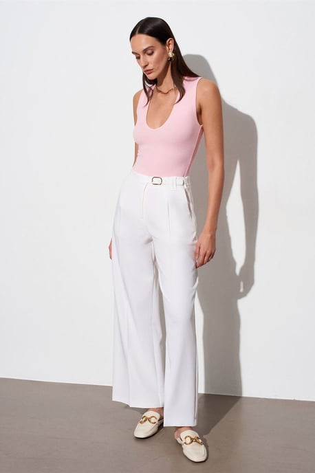 Mouwloze Slim-Fit U-Hals Bodysuit - Image 4