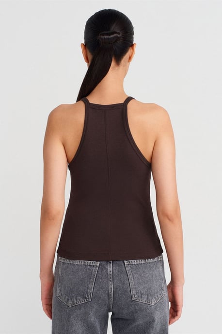 Slim Fit Ribbad Knitted Cami Blus - Image 2