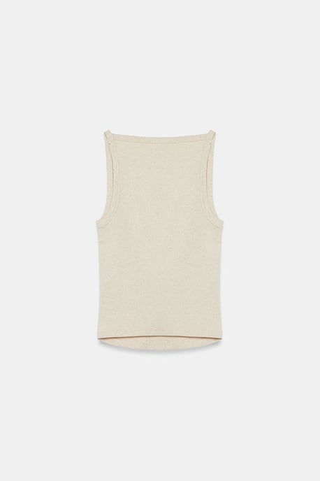 Randig bomullshalterneckblus - Image 6