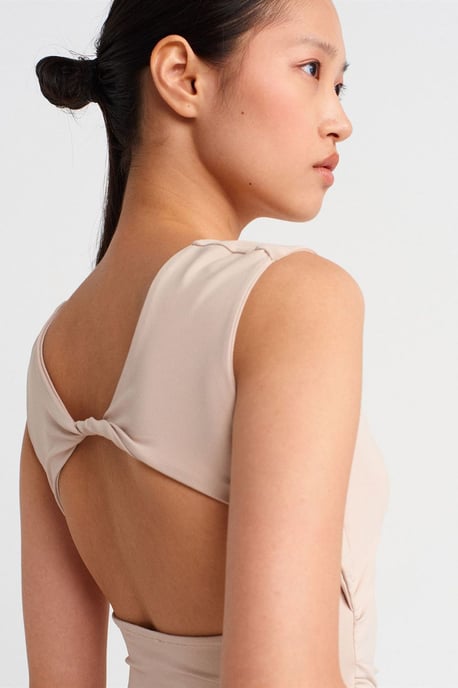 Dames Slim-fit Cut-out Cropped Blouse - Image 4