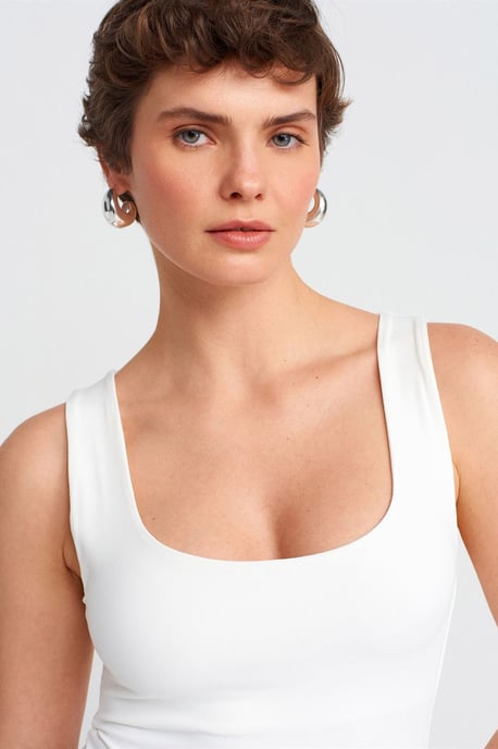 Mouwloze Blouse met Vierkante Halslijn in Slank Model - Image 4